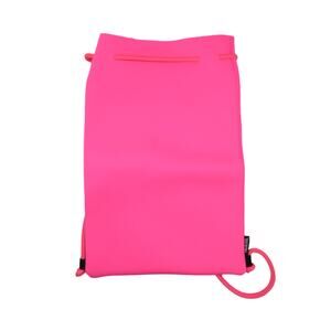TRIANGL Hot Pink Neoprene Pullstring Backpack Sac Barbiecore